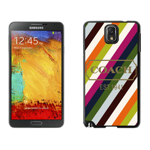 Coach Stripe Multicolor Samsung Note 3 Cases DRY | Women